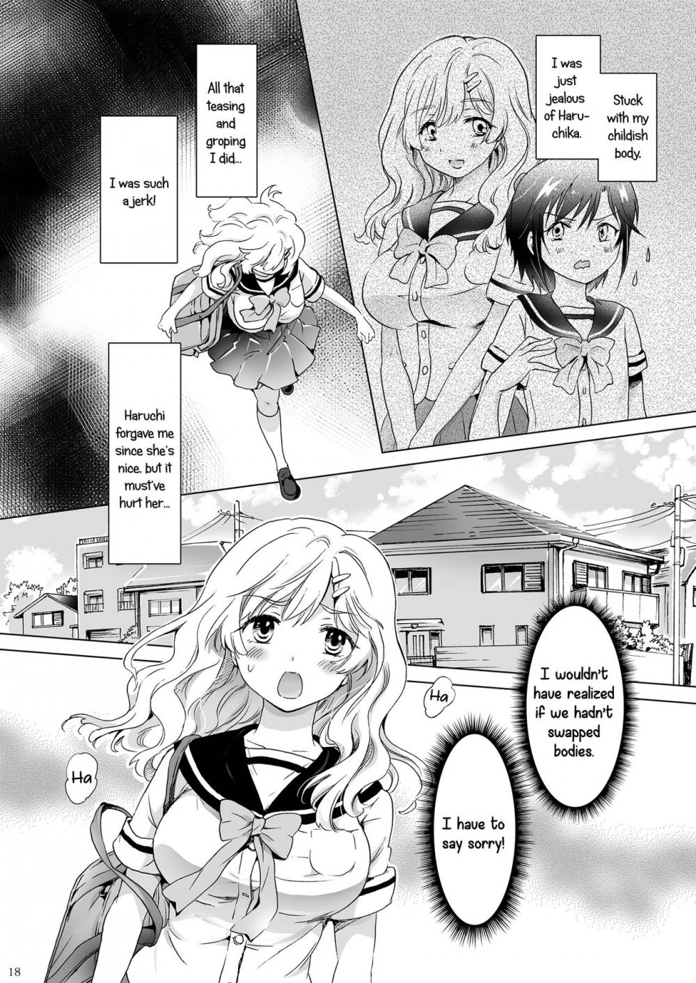 Hentai Manga Comic-How Well-Stacked and Surfboard Swapped Bodies-Read-17